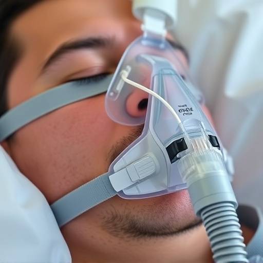 Close up shot of a person with a CPAP mask due to sleep apnea