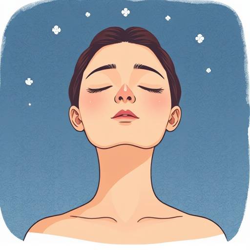 Illustration of a person practicing mindful breathing with eyes closed